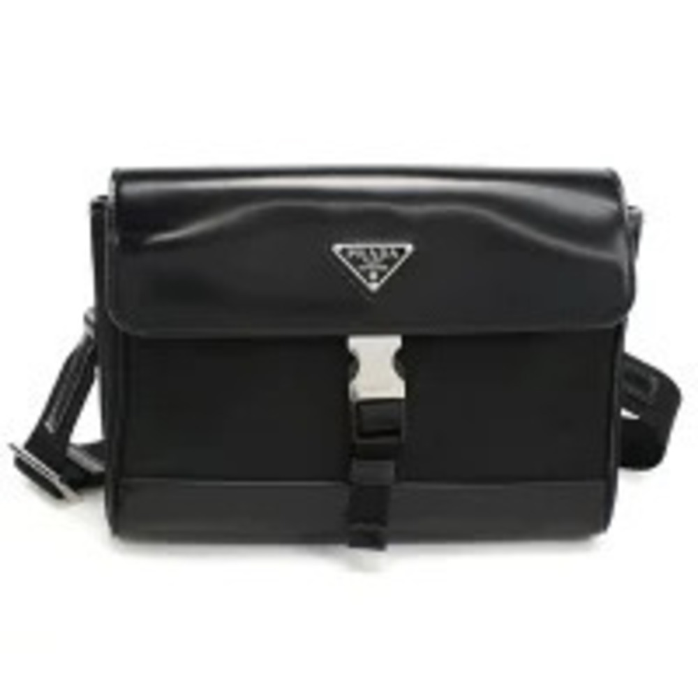 Prada Tessuto Crossbody Bag Leather Black